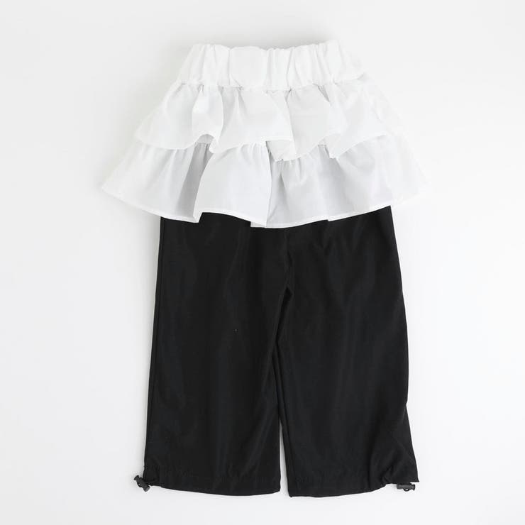 【2点セット】リボンプリントクロップドTシャツ＋フリルドッキングパンツ | URBAN CHERRY | 詳細画像12 