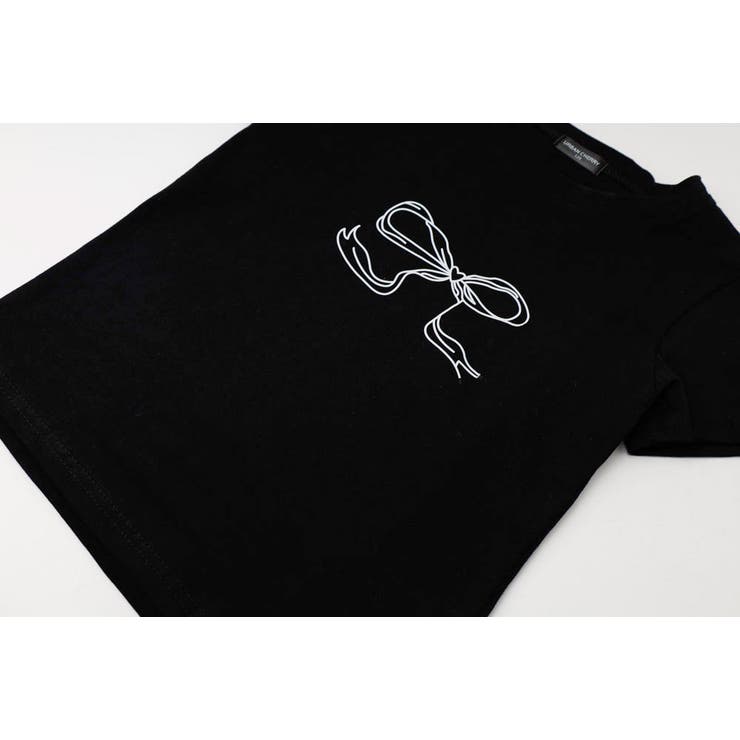 【2点セット】リボンプリントクロップドTシャツ＋フリルドッキングパンツ | URBAN CHERRY | 詳細画像21 