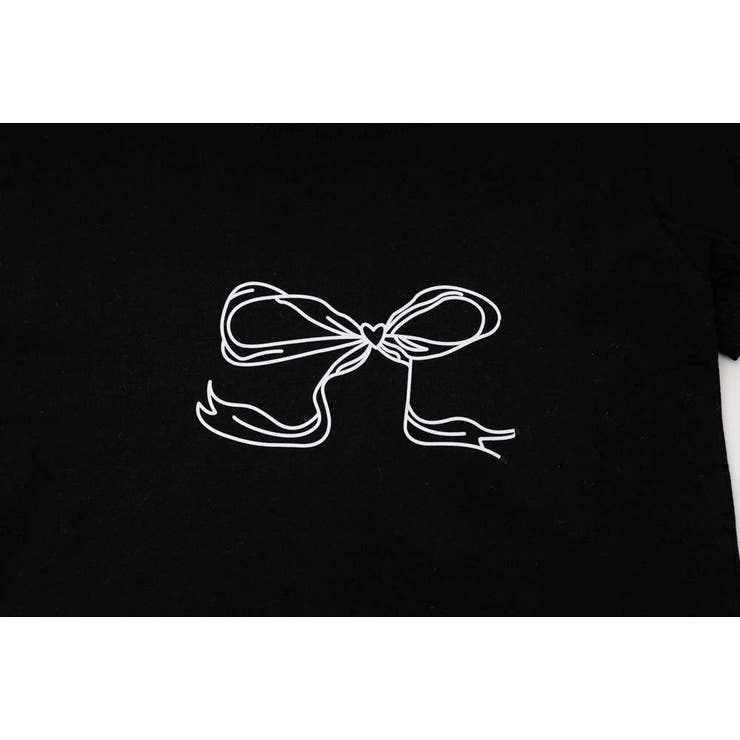 【2点セット】リボンプリントクロップドTシャツ＋フリルドッキングパンツ | URBAN CHERRY | 詳細画像24 
