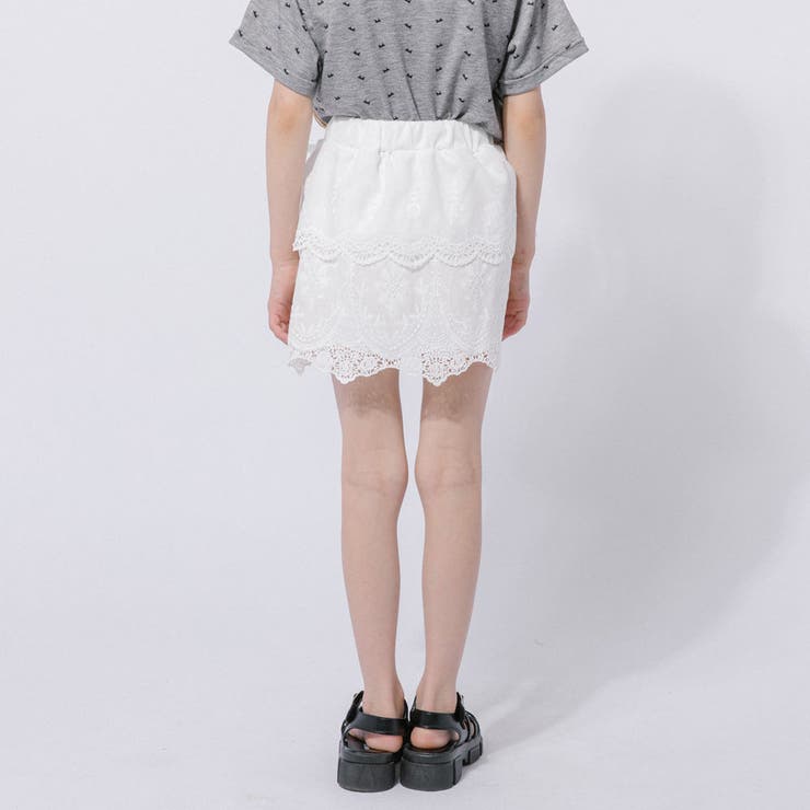 【2点セット】レースリボンミニドットTシャツ＋レーススカート | URBAN CHERRY | 詳細画像14 