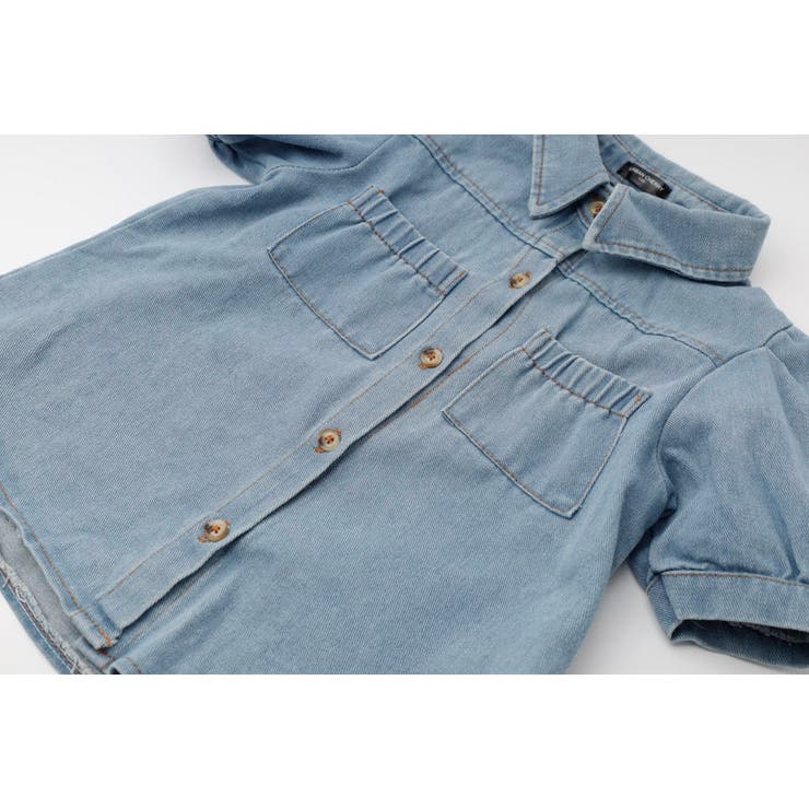 【2点セット】パフスリーブデニムシャツギャザーブラウス＋フレアスカート | URBAN CHERRY | 詳細画像19 