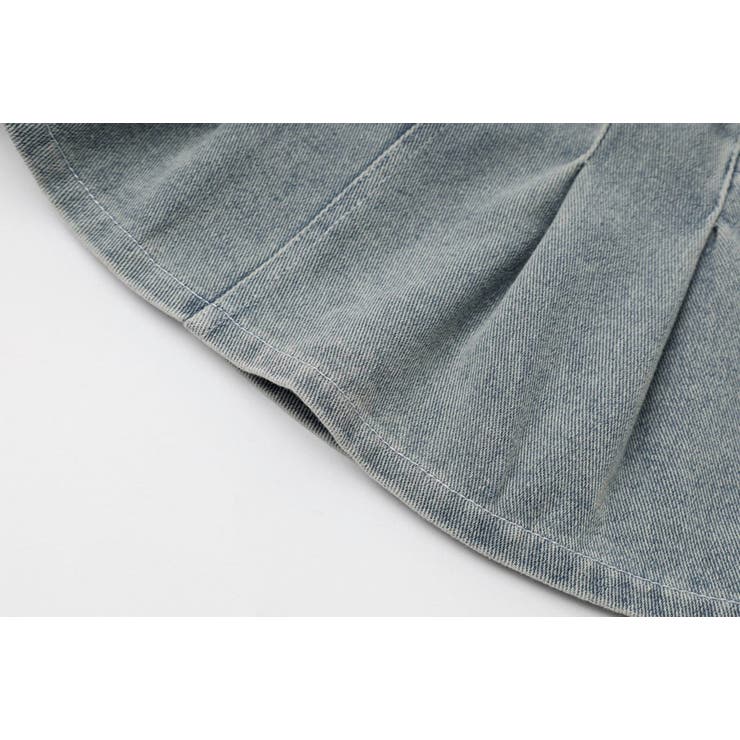 【2点セット】デニムスカラップカラートップス＋プリーツスカート | URBAN CHERRY | 詳細画像27 