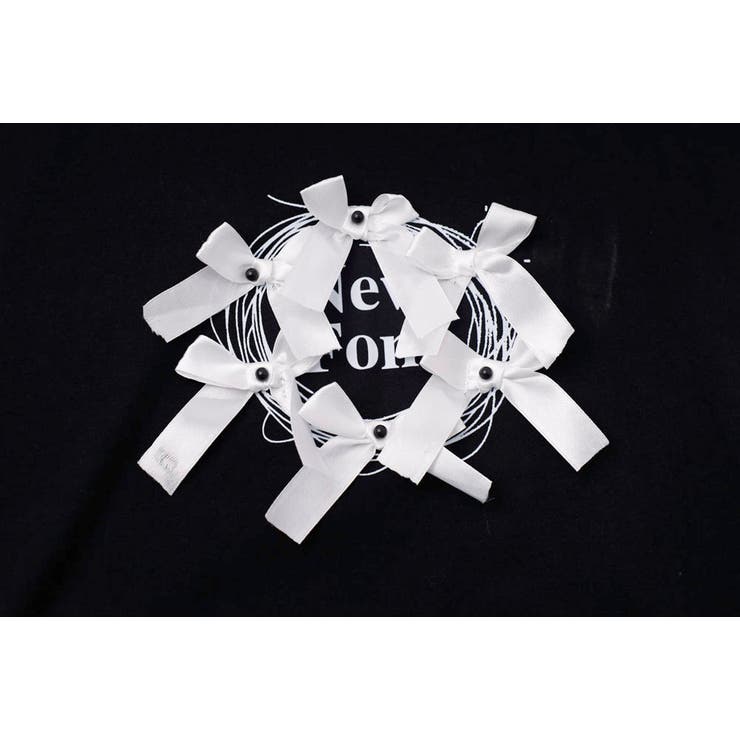 【2点セット】パールリボンフレンチスリーブTシャツ＋ティアードスカート | URBAN CHERRY | 詳細画像32 