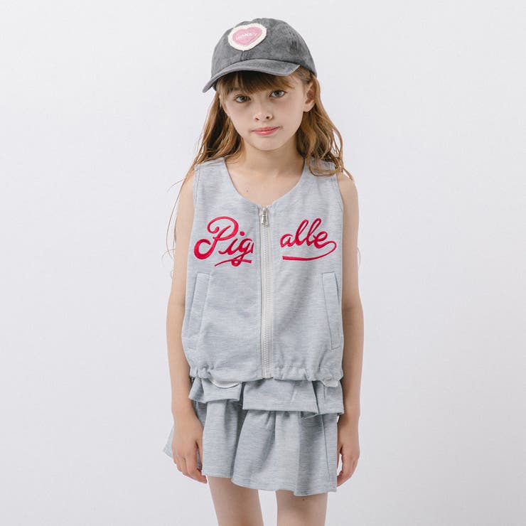 【2点セット】フロントジップノースリーブトップス＋ティアードスカート | URBAN CHERRY | 詳細画像9 