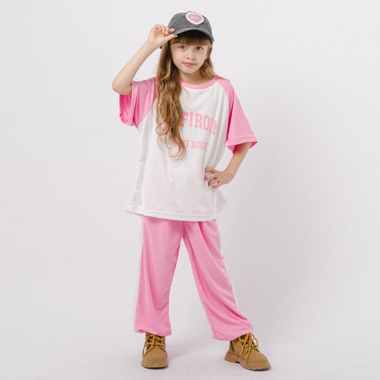【2点セット】フロントロゴプリントラグラントップス＋サイドラインパンツ | URBAN CHERRY | 詳細画像3 