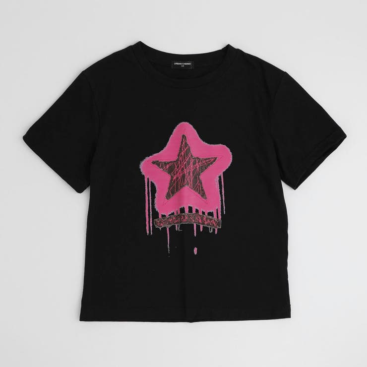 【2点セット】フロントネオンスタープリントTシャツ＋カラーストレートパンツ | URBAN CHERRY | 詳細画像4 
