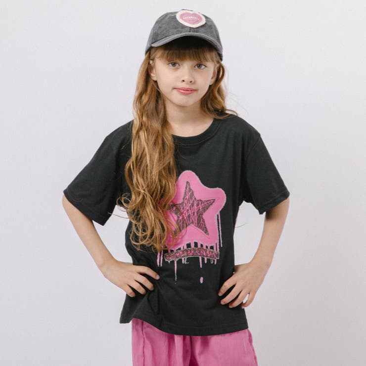 【2点セット】フロントネオンスタープリントTシャツ＋カラーストレートパンツ | URBAN CHERRY | 詳細画像8 