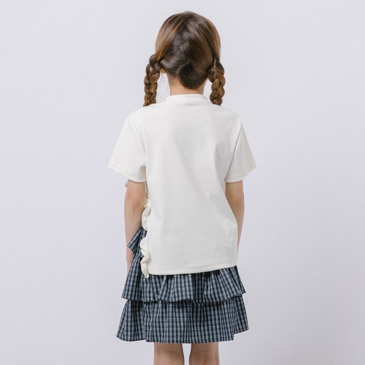 【2点セット】サイドスリットプリントTシャツ＋チェックティアードスカート | URBAN CHERRY | 詳細画像7 