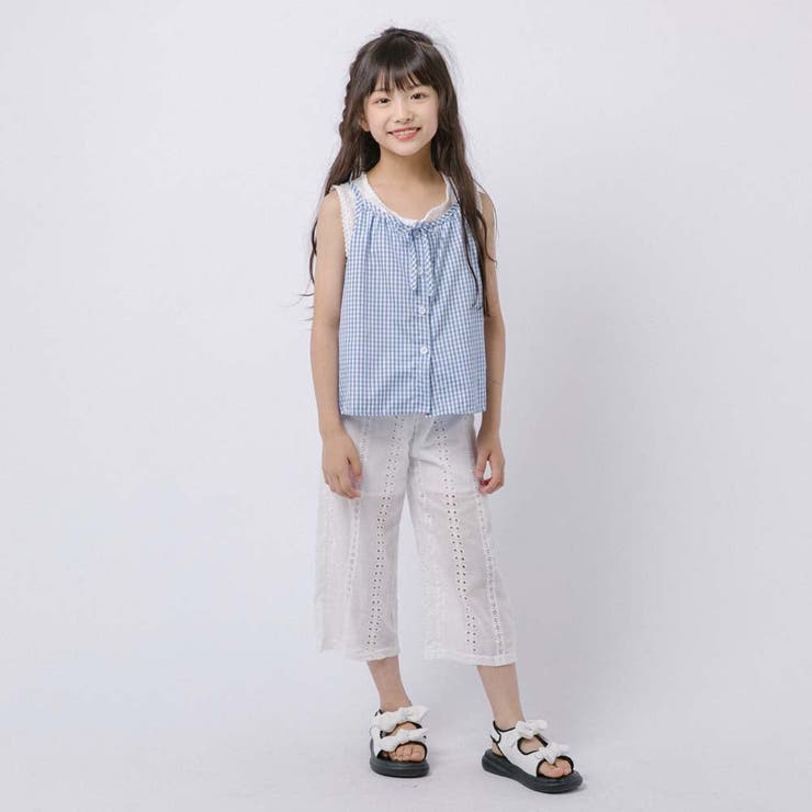 【2点セット】ギンガムチェックキャミトップス＋レースパンツ | URBAN CHERRY | 詳細画像12 