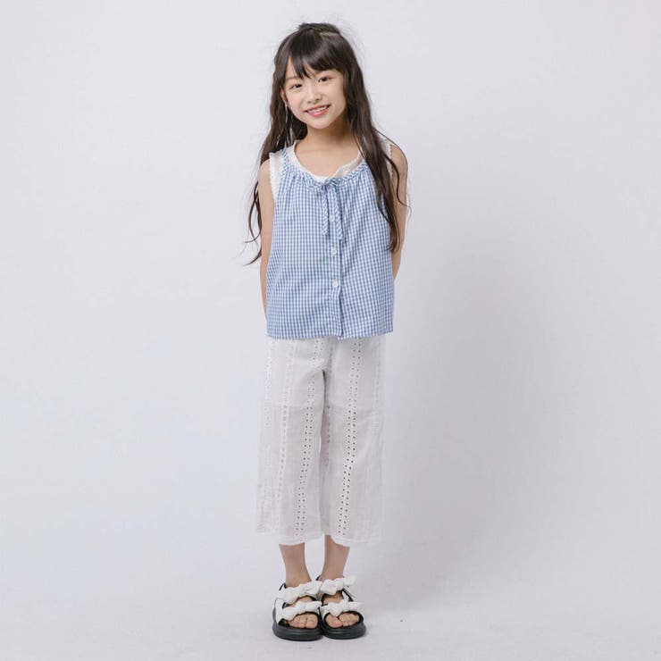【2点セット】ギンガムチェックキャミトップス＋レースパンツ | URBAN CHERRY | 詳細画像13 