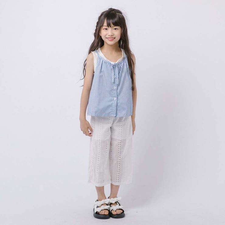 【2点セット】ギンガムチェックキャミトップス＋レースパンツ | URBAN CHERRY | 詳細画像14 