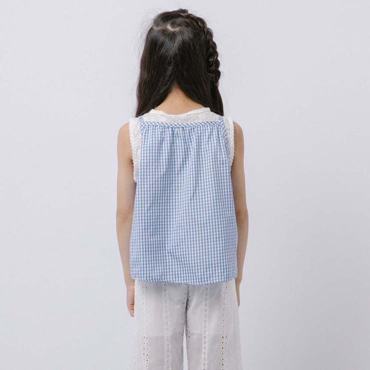 【2点セット】ギンガムチェックキャミトップス＋レースパンツ | URBAN CHERRY | 詳細画像6 