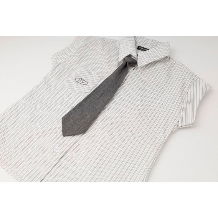 【3点セット】タイ付きストライプフレンチスリーブシャツ＋プリーツスカート | URBAN CHERRY | 詳細画像19 