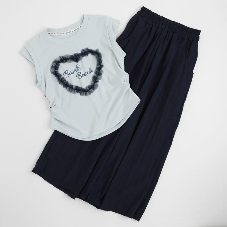 【2点セット】ハートフリルデザイントップス＋ワイドパンツ | URBAN CHERRY | 詳細画像2 