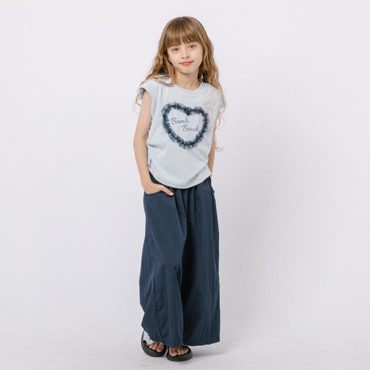 【2点セット】ハートフリルデザイントップス＋ワイドパンツ | URBAN CHERRY | 詳細画像3 