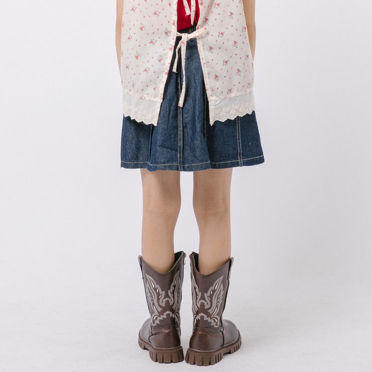 【3点セット】ノースリーブトップス＋フラワーキャミ＋デニムスカート | URBAN CHERRY | 詳細画像14 