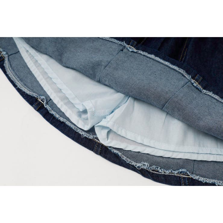 【3点セット】ノースリーブトップス＋フラワーキャミ＋デニムスカート | URBAN CHERRY | 詳細画像35 