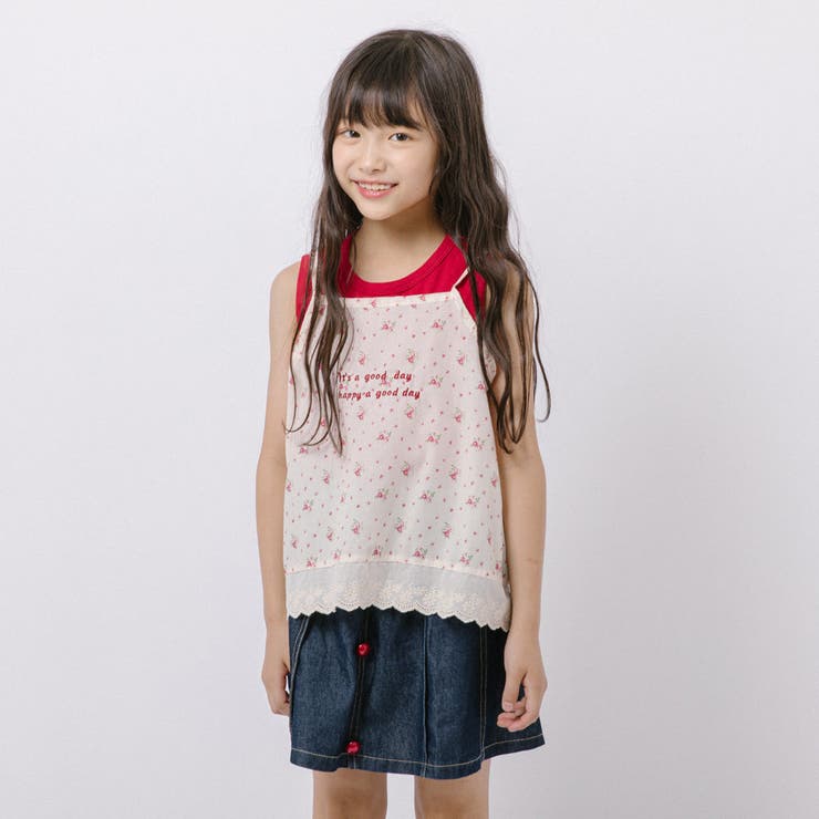 【3点セット】ノースリーブトップス＋フラワーキャミ＋デニムスカート | URBAN CHERRY | 詳細画像39 