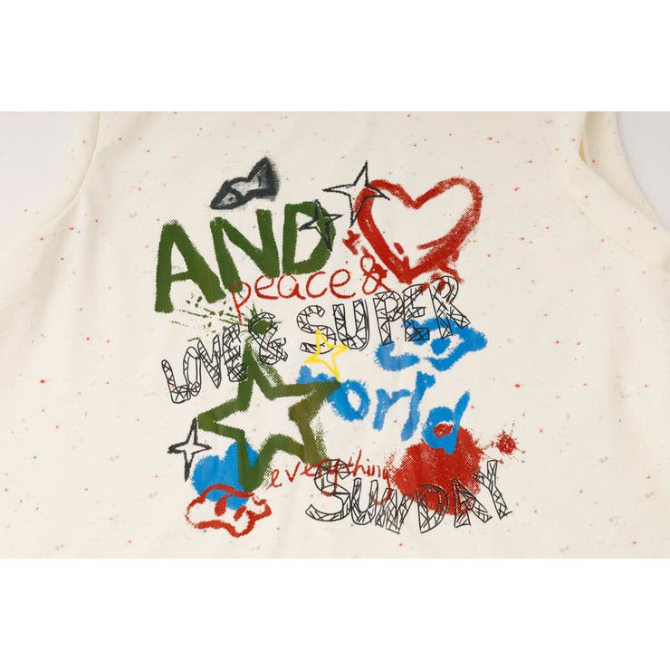 【2点セット】ペイントライクプリントノースリーブトップス＋リラックスパンツ | URBAN CHERRY | 詳細画像28 