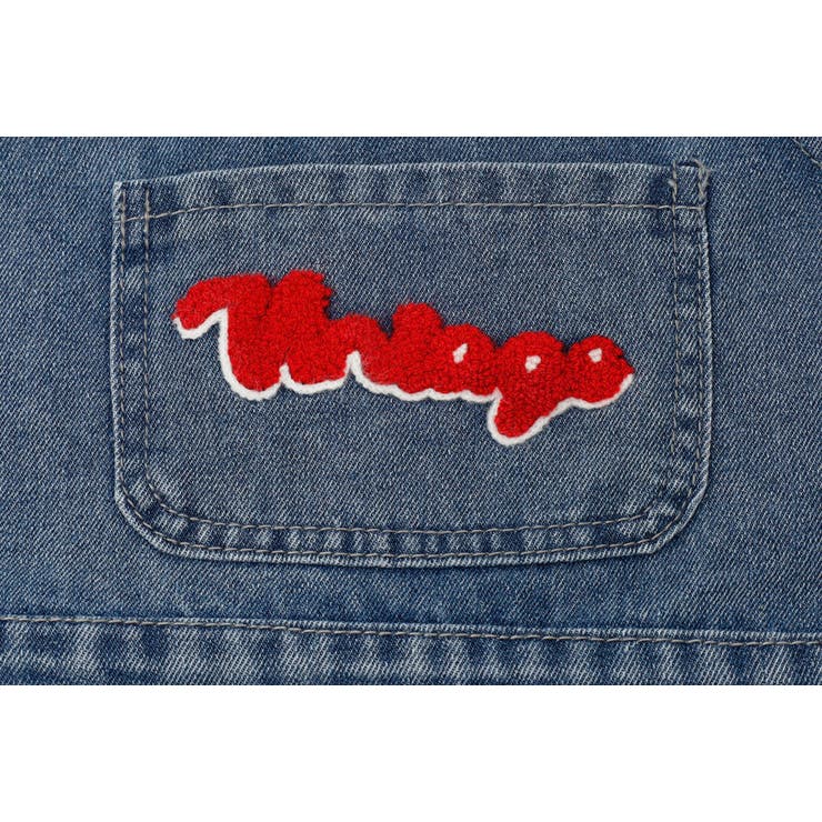 【2点セット】フロッキーロゴデザインデニムビスチェ＋ストレートパンツ | URBAN CHERRY | 詳細画像21 