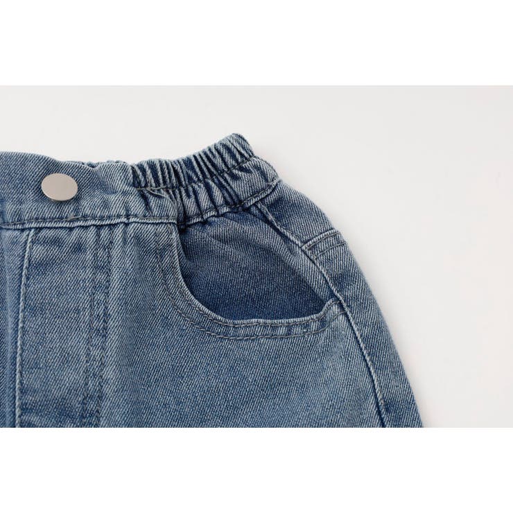 【2点セット】フロッキーロゴデザインデニムビスチェ＋ストレートパンツ | URBAN CHERRY | 詳細画像29 