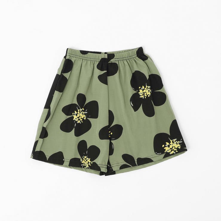 【2点セット】バイカラーフラワープリントペプラムトップス＋ショートパンツ | URBAN CHERRY | 詳細画像10 