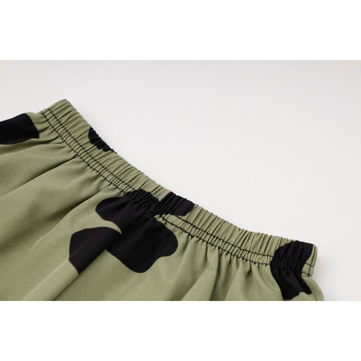 【2点セット】バイカラーフラワープリントペプラムトップス＋ショートパンツ | URBAN CHERRY | 詳細画像24 