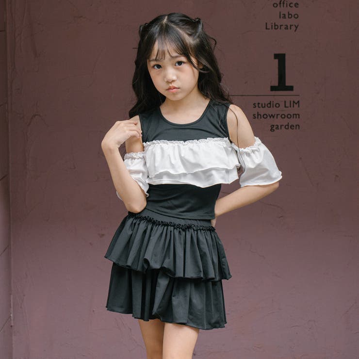 【セパレート2点セット】オープンショルダードッキングフリルトップス＋フリルフレア… | URBAN CHERRY | 詳細画像10 