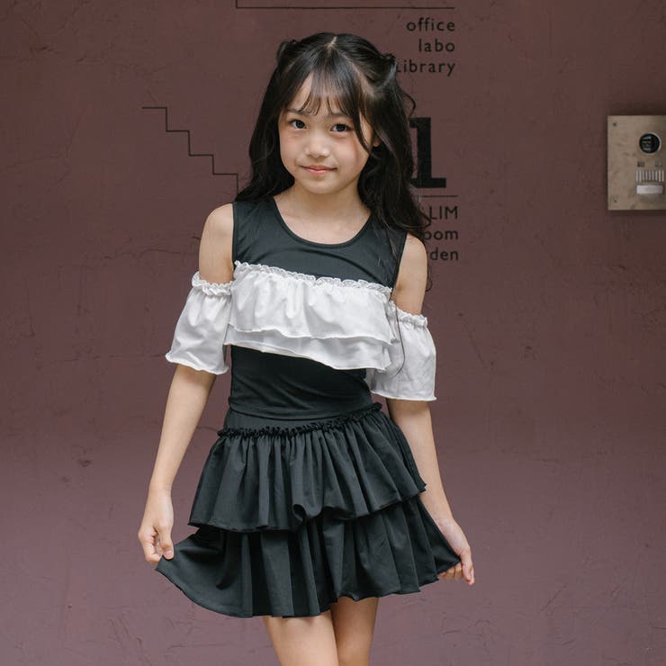 【セパレート2点セット】オープンショルダードッキングフリルトップス＋フリルフレア… | URBAN CHERRY | 詳細画像40 