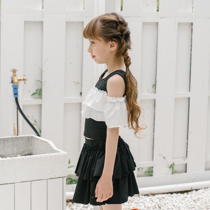 【セパレート2点セット】オープンショルダードッキングフリルトップス＋フリルフレア… | URBAN CHERRY | 詳細画像6 