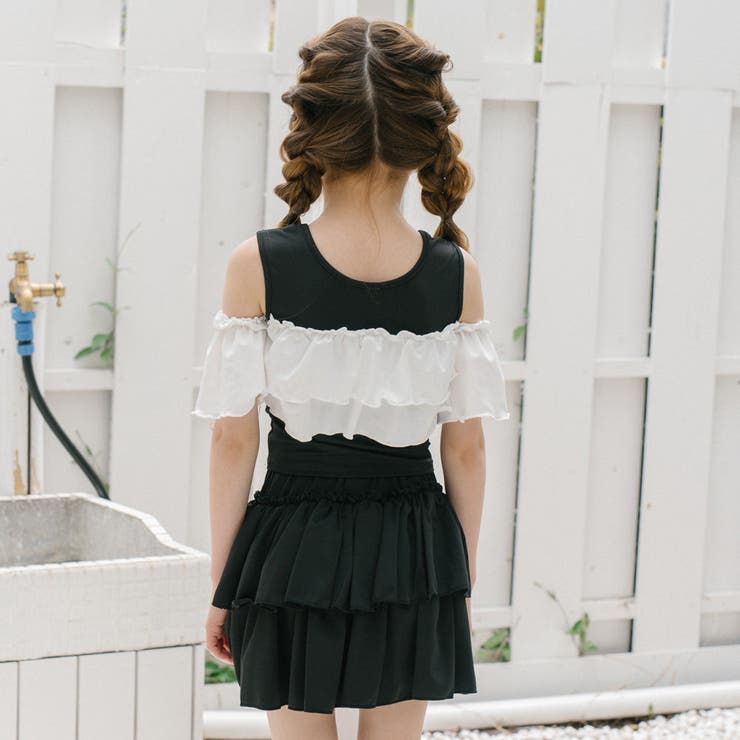 【セパレート2点セット】オープンショルダードッキングフリルトップス＋フリルフレア… | URBAN CHERRY | 詳細画像7 