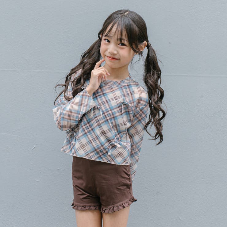 【セパレート3点セット】チェックシアートップス＋ギャザーキャミトップス＋フリルパ… | URBAN CHERRY | 詳細画像10 