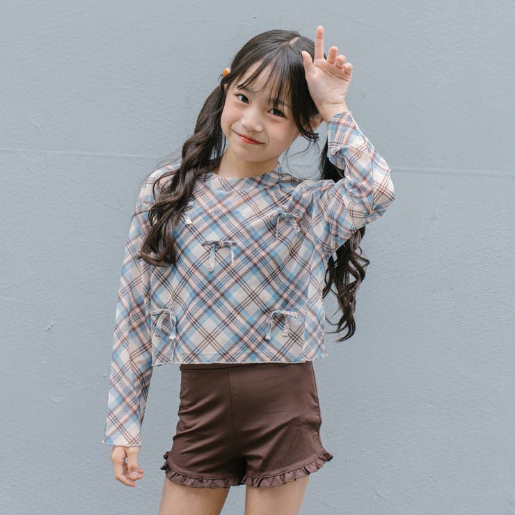 【セパレート3点セット】チェックシアートップス＋ギャザーキャミトップス＋フリルパ… | URBAN CHERRY | 詳細画像11 