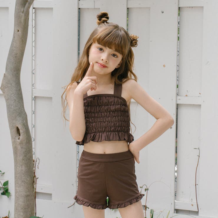 【セパレート3点セット】チェックシアートップス＋ギャザーキャミトップス＋フリルパ… | URBAN CHERRY | 詳細画像16 