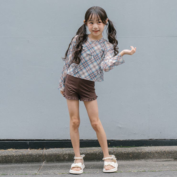 【セパレート3点セット】チェックシアートップス＋ギャザーキャミトップス＋フリルパ… | URBAN CHERRY | 詳細画像26 