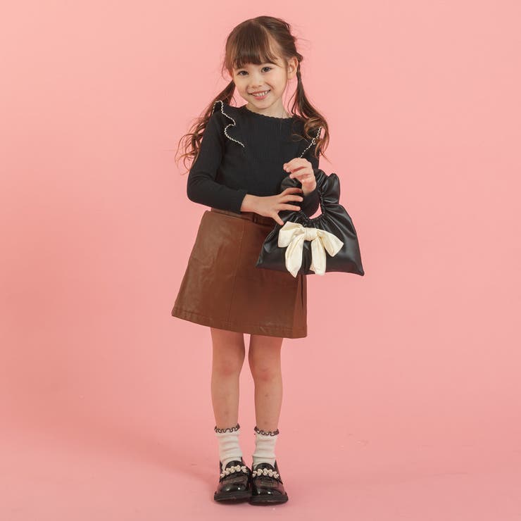 フェイクレザー台形スカート[品番：VINK0001378]｜URBAN CHERRY