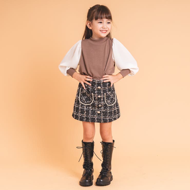 【伸縮性・保温性バツグン】シフォンドッキングバックリボンリブトップス | URBAN CHERRY | 詳細画像13 