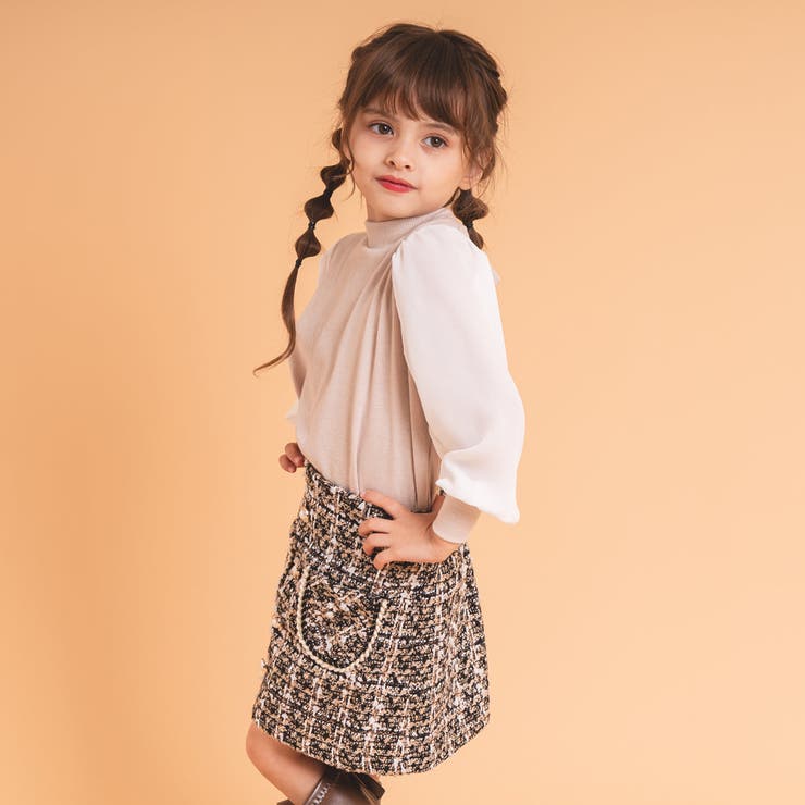 【伸縮性・保温性バツグン】シフォンドッキングバックリボンリブトップス | URBAN CHERRY | 詳細画像14 