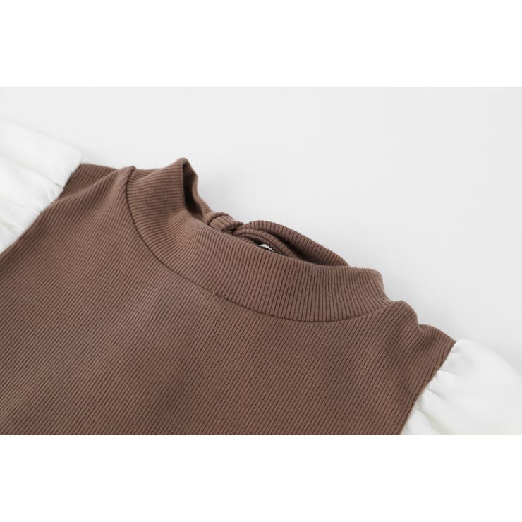 【伸縮性・保温性バツグン】シフォンドッキングバックリボンリブトップス | URBAN CHERRY | 詳細画像16 