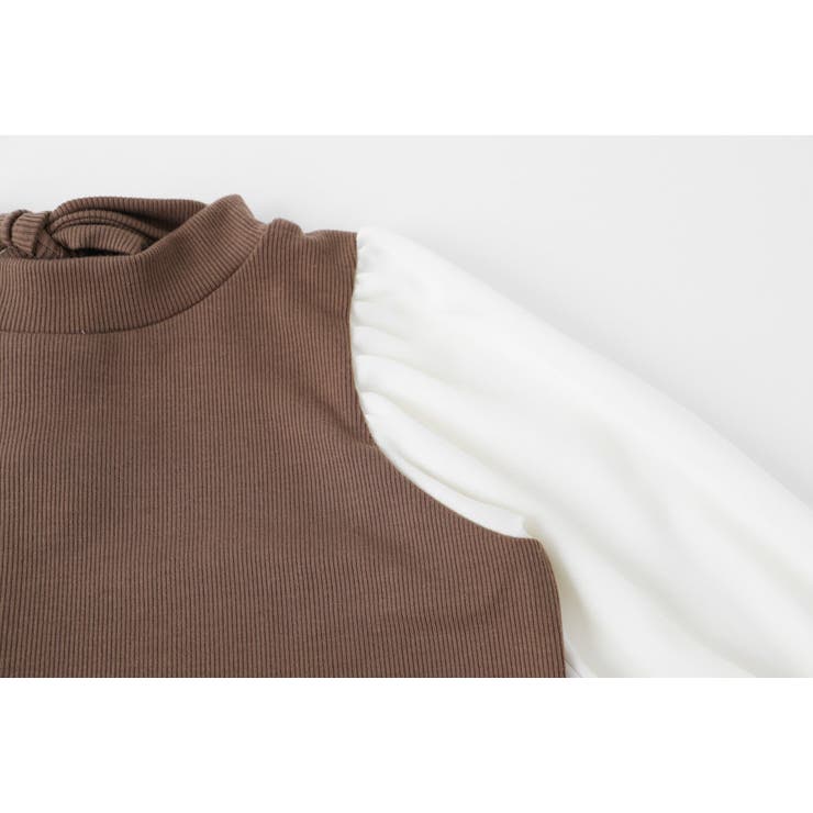【伸縮性・保温性バツグン】シフォンドッキングバックリボンリブトップス | URBAN CHERRY | 詳細画像19 