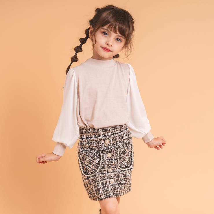 【伸縮性・保温性バツグン】シフォンドッキングバックリボンリブトップス | URBAN CHERRY | 詳細画像26 