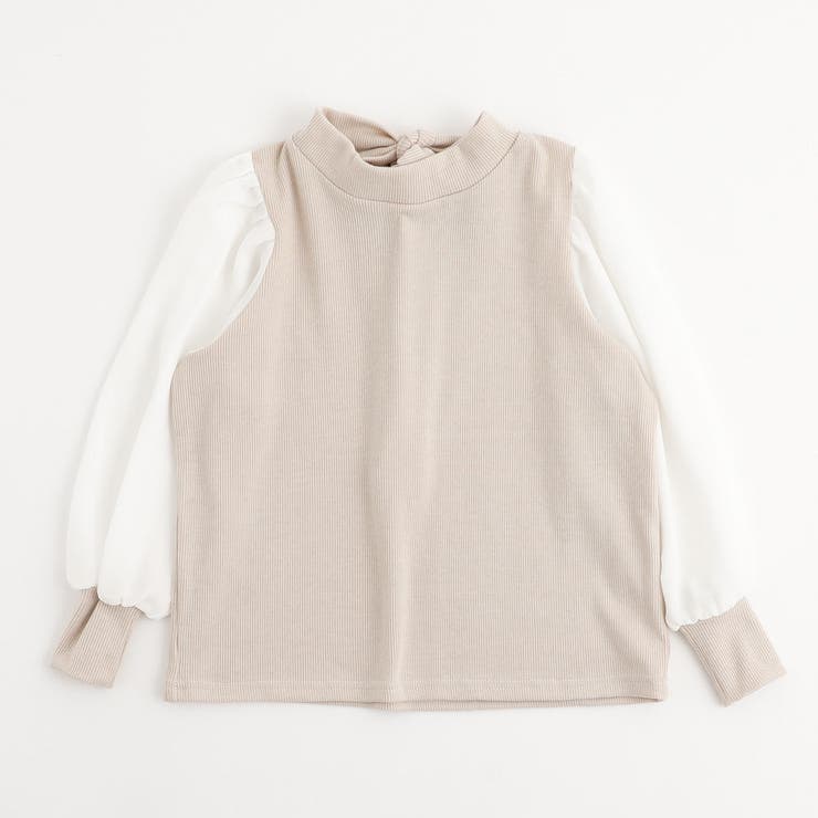 【伸縮性・保温性バツグン】シフォンドッキングバックリボンリブトップス | URBAN CHERRY | 詳細画像5 