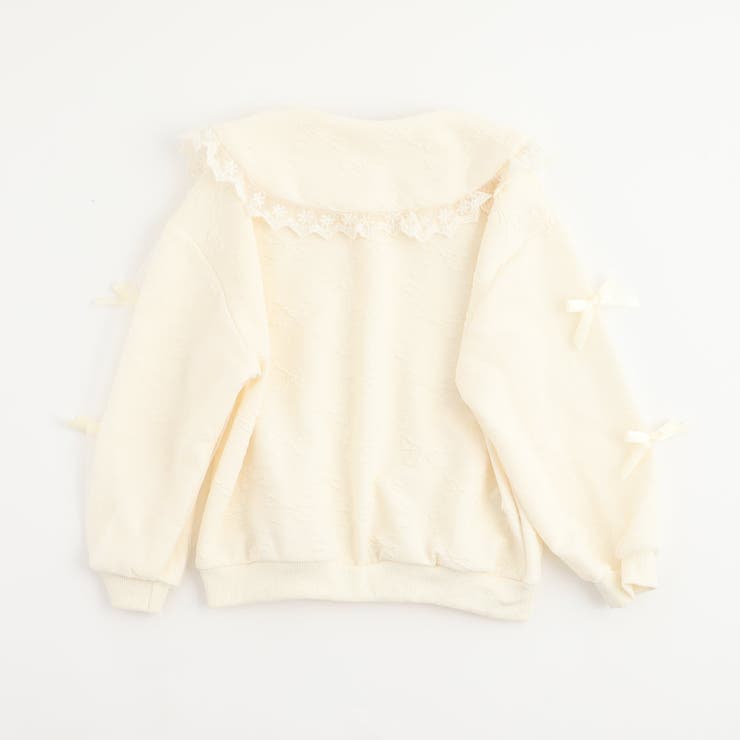 LIZLISA系♡ビッグリボン レースドッキングトップス アイボリー