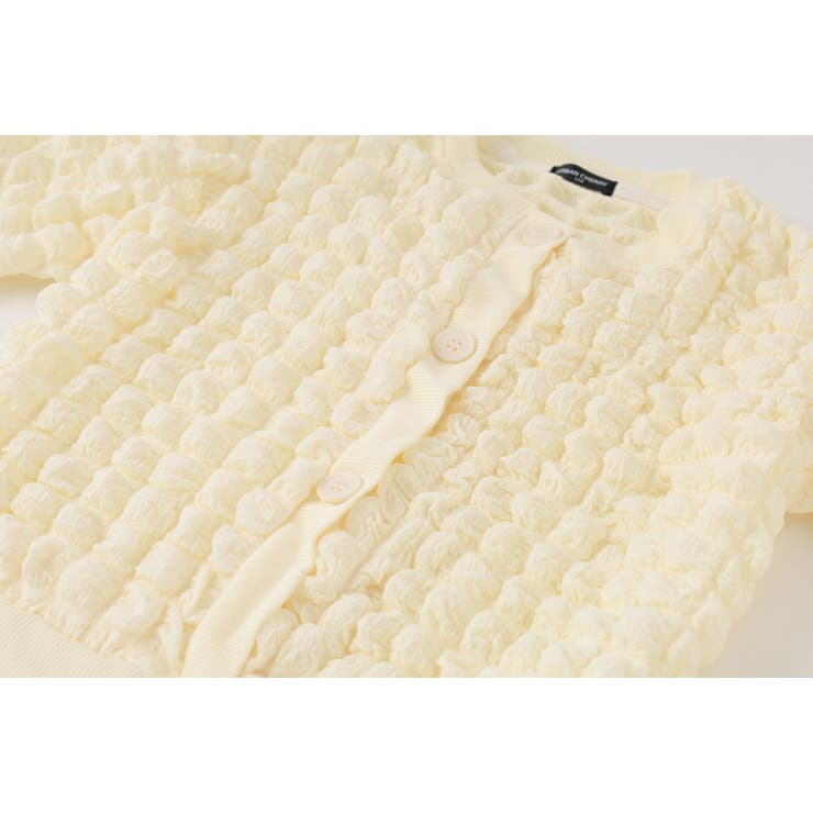 GANNI アイボリー 花柄 カーディガン ポコポコデザイン