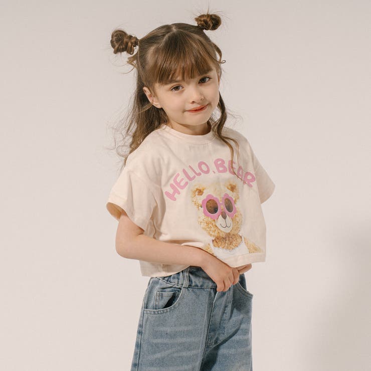 clap お花Tシャツとクロップドパンツ　ペア clap お花Tシャツとクロップドパンツ ペア