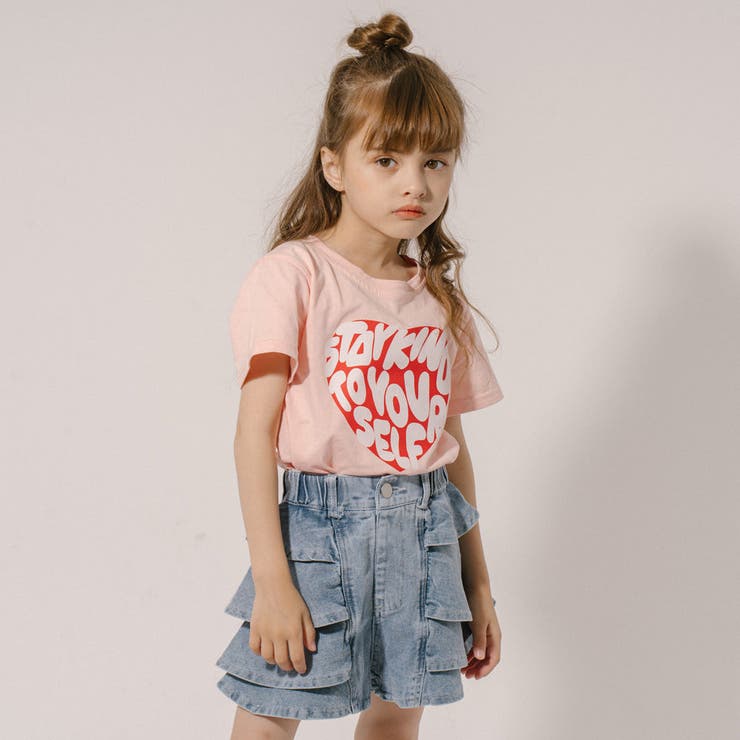 クロップドハートロゴプリントTシャツ[品番：VINK0002751