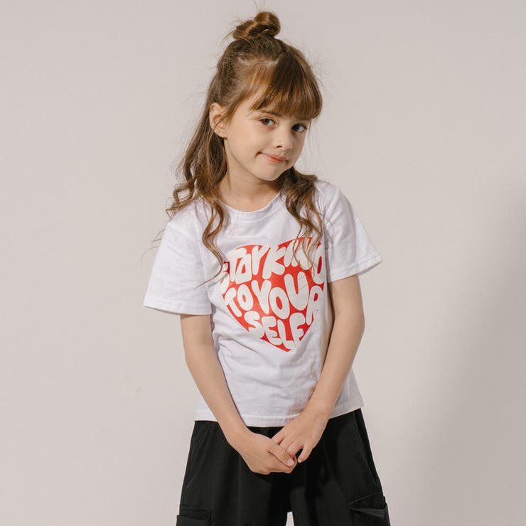 クロップドハートロゴプリントTシャツ[品番：VINK0002751
