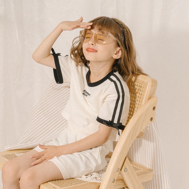 【さらっと触感】ワッフルリボンラインクロップドTシャツ | URBAN CHERRY | 詳細画像17 