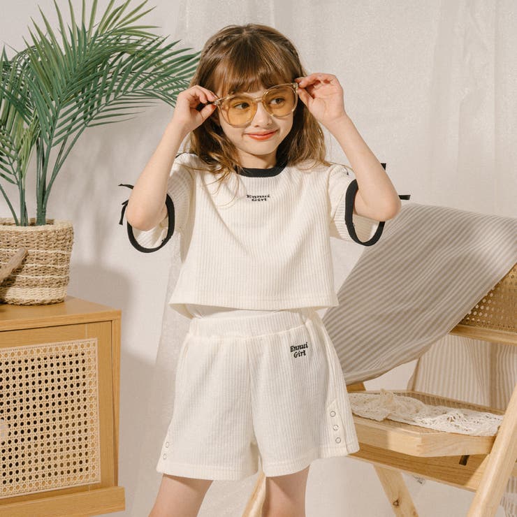 【さらっと触感】ワッフルリボンラインクロップドTシャツ | URBAN CHERRY | 詳細画像42 