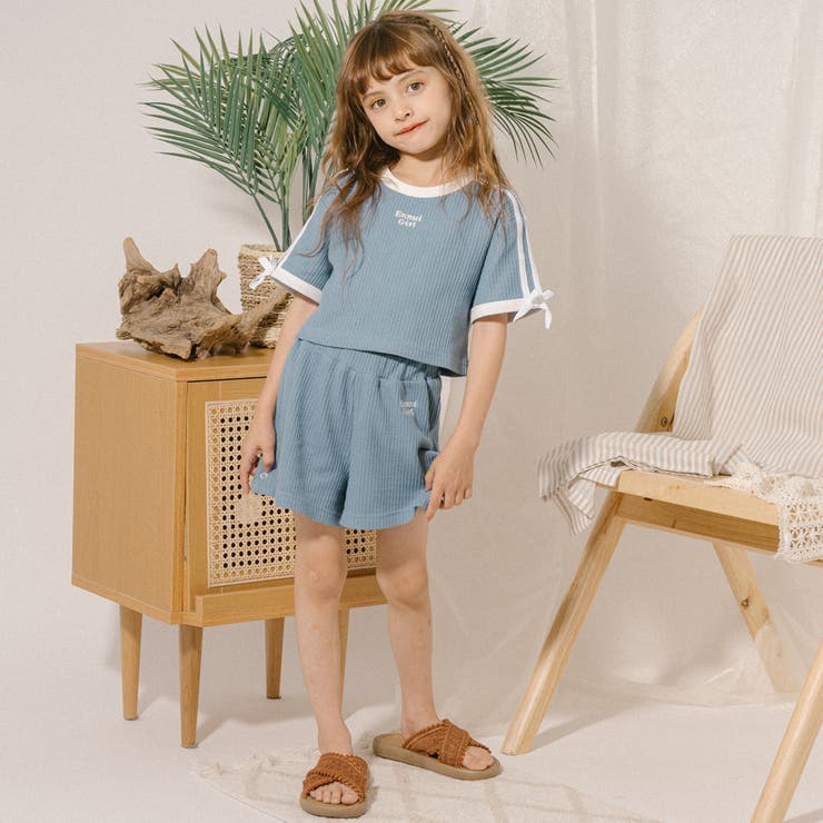 【さらっと触感】ワッフルリボンラインクロップドTシャツ | URBAN CHERRY | 詳細画像45 